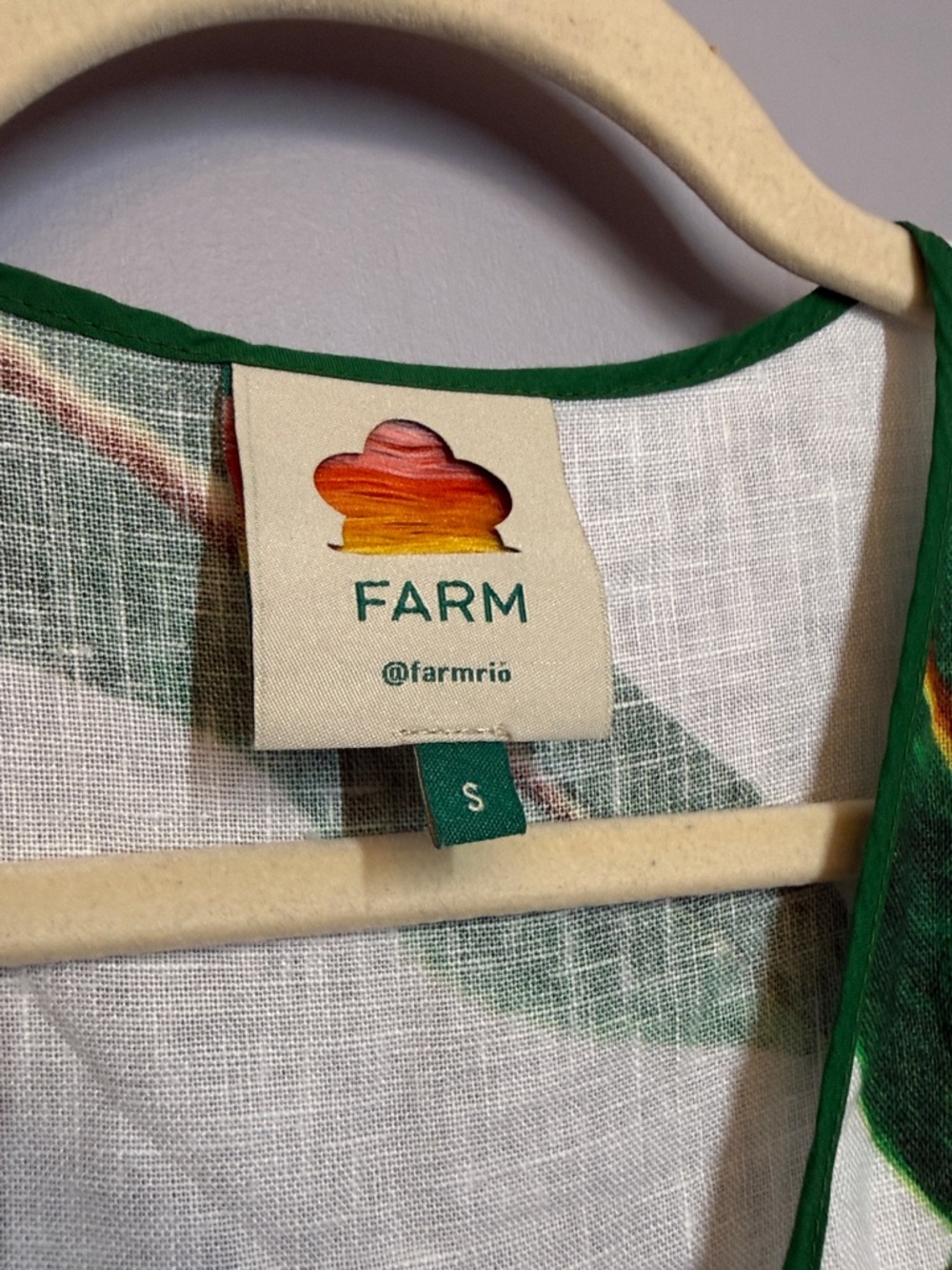 FARM Rio Palm Leaf Wide Leg Linen Jumpsuit - Picture 4 of 7